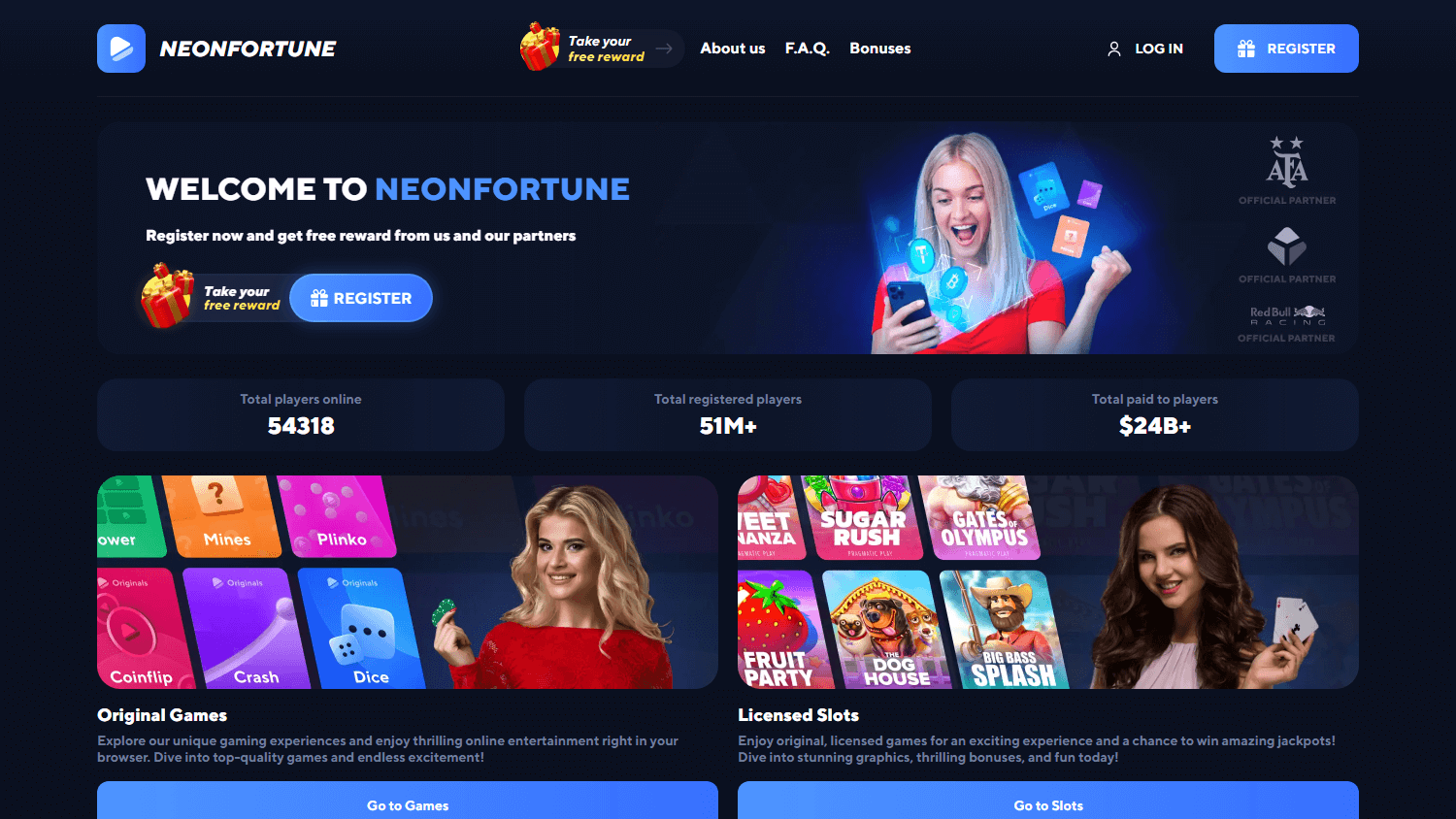 Neonfortune Casino Desktop screenshot